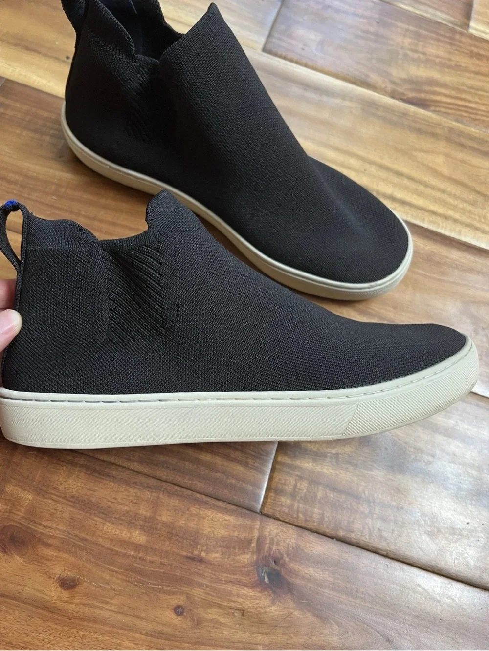 Rothy's The Chelsea Black Knit Sneaker Boot Size: US 10 Women G